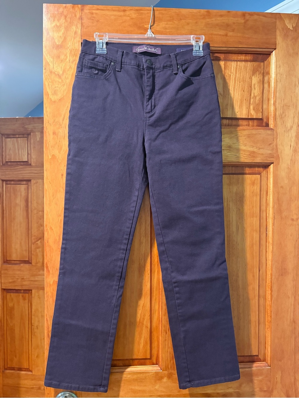 Gloria Vanderbilt Straight-Leg Jeans in Eggplant Purple
